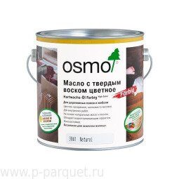 Масло Osmo 3041 с твердым воском «эффект натур» Hartwachs-ol effekt natural Натуральный тон 2,5л