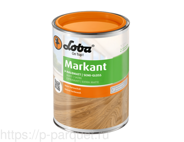 Масло с воском полуматовое для дерева Loba Markant 2,5л