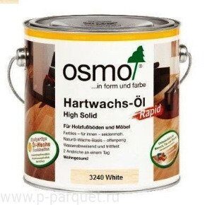 Масло воск Osmo 3240 Rapid с ускоренным временем высыхания Белое прозрачное 125 мл