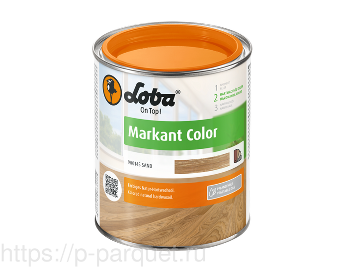 Цветное масло для дерева с твердым воском Loba Markant Color Сэнд 750 мл